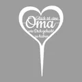 Illumino Grabschmuck Grabstecker Wetterfeste Grabdekoration aus Stahl mit Trauerspruch I Glück ist eine Oma..I Eine liebevolle Erinnerung