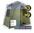 Lumaland Kuppelzelt Pop Up Duschzelt Quick Up Aufbau in unter 2 Minuten, Camping Reisen Festivals Radtouren Garten Strand 240x120x210 cm