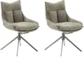 MCA furniture Esszimmerstuhl PARKER, (2er-Set), drehbar 360°, Dreh- & Schwingfunktion, Belastbarkeit 120 kg