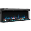 Elektrokamin Balderia Athena 60\, Schwarz, Metall, 153x50x21 cm, Fernbedienung, Flammeneffekt separat schaltbar, Überhitzungsschutz, Thermostat, Dimmer, WLAN-fähig, Freizeit, Heizen & Kühlen, Elektrokamine
