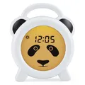 Alecto BC100PANDA Wecker Kinder - Kinderwecker USB Aufladbar - Kinder Wecker mit Nachtlicht - Schlaftrainer schwarz-weiß