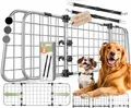 LOVPET® Hundegitter Auto Kofferraum – Universal Trenngitter für Hunde, verstellbar 92–152 cm, ohne Bohren & einfache Montage, Hundeschutzgitter Gepäckgitter Auto inkl. 2 Sicherheitsgurte, Grau