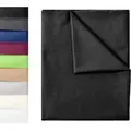 NatureMark Bettlaken klassisches Betttuch Haustuch, 100% Baumwolle, Gummizug: ohne, (1 Stück), Laken Haustuch, viele Größen und Farben, 180x275 cm, Schwarz schwarz 180 cm x 275 cm