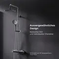 Duschsystem mit Wannen Thermostat Duscharmatur Regendusche Duschset Duschsäule