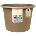 MePla Blumentopf Cilindro - runder Pflanzkübel - wetterfestes Pflanzgefäß - UV-beständiger Blumenkübel - Pflanzentopf - Kübel - Ø 40 - Taupe