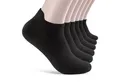 sockenkauf24 Sneakersocken 6 Paar Sneaker Socken Damen & Herren mit Fersenlasche (Schwarz, 39-42) Anti-Blasen Schutz Rutschfest Atmungsaktiv - 13600 WP