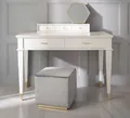 Schminktisch Konsolentisch Konsole Tisch Luxus Holz Schlafzimmer Weiß Modern