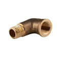 Messing Gewinde-Fitting 90° Winkel 1/4"IG - 1/4"AG (DN 8) - schwere Ausführung