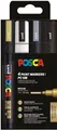 4 POSCA Pigmentmarker PC5M, softe Farben, 4er Etui