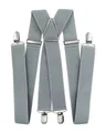 axy Hosenträger Herren Hosenträger 4 Stabile Clips X-Form 3,5cm Breit verstellbar und elastisch 120cm Lang