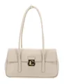COCCINELLE C-Me Lock Handbag Grained Leather Umhängetasche Sandshell beige Neu