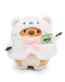 NICI MYMOCHI Kuscheltier Set - Kuscheltier Hund Hiro 8 cm mit Bubble Tee und Eisbärkostüm, Flauschiges Stofftier zum Kuscheln, Spielen und Liebhaben - 61146
