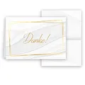 10 Danksagungskarten mit Umschlag Danke Dankeskarte Klappkarten Dankeschön Hochzeit Feier Jubiläum Freude Trauer Trauerkarten Danksagungskarte Anteilnahme Geschäftlich stilvoll