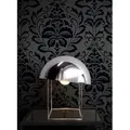 Newroom Vliestapete, Schwarz Tapete Barock Ornament - Barocktapete Glamour Modern Muster für Wohnzimmer Schlafzimmer Flur blau