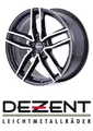 4x Dezent TR 6,5x16 5/114,3 ET48 Black/poliertshed