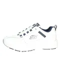Skechers Oak Canyon Redwick Herren Trainer, White Leather Synthetic Textile Navy Trim, 42 EU