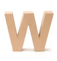 Glorex Papp-Buchstabe W 17,5 x 5,5 cm