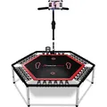 Sportstech Fitness Trampolin HTX100, mit Faltfunktion, bodenschonende & gummierte Standfüße, Höhenverstellbare Griffe, Praktische Handyhalterung