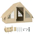 Aufblasbares Campingzelt Aufblasbares Zelt mit Fenster, Tür für 3 Personen Sand