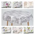 laro 140cm runde Wachstuch Tischdecke abwaschbar Wachstuchtischdecke mit Saum-Eingefasst-Paspelband, Muster:Blumen Ornament Grau, Größe: Rund 140cm