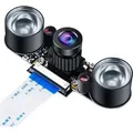 AZ-Delivery Module Raspberry Pi Kamera Nachtsicht Infrarot Kameramodul 5MP OV5647 Webcam Einstellbare Kamera Video 1080p für Raspberry Pi Modell 2...