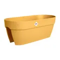 Elho Vibia Campana Flower Bridge 60 - Übertopf für Balkon & Außen - Ø 26.0 x H 22.0 cm - Gelb/Honig Gelb