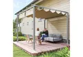 Outsunny Pergola mit magnetischen Pad, aus Aluminium, mit verstellbares Dach, (Garten Pavillon, 1-tlg., Terrassendachung), Freistehend, UV Schutz 30+, für Terrasse und Garten, Grau