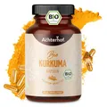 Kurkuma Kapseln Bio | 180 Stück | 4800mg Kurkuma pro Tagesdosis | frisch gemahlene Kurkumawurzel in Bio-Qualität | vegane Kapselhülle | vom Achterhof