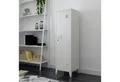 en.casa Spind »Kurikka« Einzelspind 137x38x38cm abschließbar Stahl Weiß