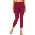 Merry Style Leggings Damen 7/8 Hose mit Spitze MS10-342 (1-tlg) aus Viskose rot L