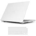 iNeseon Hülle Kompatibel mit 2021-2024 MacBook Pro 14 Zoll M4 M3 M2 M1 Pro/Max A3112 A3185 A3401 A2918 A2992 A2779 A2442, Plastik Hartschale Schutzhülle Case und Tastaturschutz, Mattiert Klar