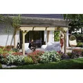 SKANHOLZ Terrassenüberdachung "Sanremo", Breite: 434 cm, Dach: Polycarbonat (PC), natur - beige