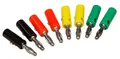 Bananenstecker-Set, 4mm, Querloch, Druckfeder, 4 Farben, 8-teilig