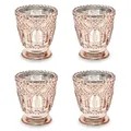 PartyDeco Rose Gold Kerzenstand 8cm 4 Stück. Dekoration Tischdekoration Hochzeit Hausdekoration Homedecor