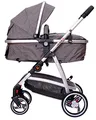Lalalux Babyboomer leichter Kombikinderwagen Komplettset, Multifunktions-Kinderwagen, klappbar, sportlich, universell, doppelte Federung, inkl. Tasche, Regenschutz u.v.m. Für Kinder bis 36 Monate