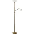 Lindby Stehlampe Jost 9621315 in Gold Messing aus Metall 2-flammig E27 Wohnzimmerleuchte