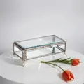 Orientalische kleine Aufbewahrungsbox mit Deckel Arafat 19cm groß | Orientalischer Glasbox Schmuckkästchen für Mädchen und Damen zur Schmuckaufbewahrung | Marokkanische Schatulle Box aus Glas