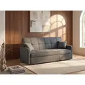 Schlafsofa 3-Sitzer - Stoff - Grau - CANETTI