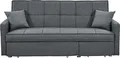 CANETTI 3-Sitzer Schlafsofa aus Stoff - Farbe: grau