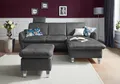 Ecksofa SIT & MORE "Daytona L-Form", grau (graphit), B:245cm H:93cm T:164cm, Sofas, Ecksofa, mit Federkern, einer Kopfstütze und wahlweise mit Bettfunktion