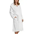 Schiesser Essentials Bathrobe With Hood Weiß Baumwolle X-Large Damen