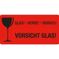 Eichner 250 Warnetiketten rot "Vorsicht Glas!" 100,0 x 50,0 mm (9220-00081-001)