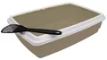 Katzentoilette mit Rand und Schaufel – Lila – 44 x 34 x 11 cm