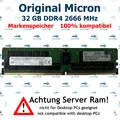 32 GB RDIMM ECC DDR4-2666 HP HPE ProLiant DL360 DL380 DL385 Gen10 G10 Server RAM