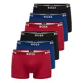 BOSS Herren Power Boxer Trunks Unterhosen Cotton Stretch 6er Pack, Farbe:Mehrfarbig, Wäschegröße:L, Artikel:-962 Black/Blue/red