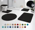 Kleine Wolke Badematte RELAX, Badvorleger, Badezimmer Teppich, Höhe 30 mm, rutschhemmend beschichtet, fußbodenheizungsgeeignet, Polyacryl, rechteckig, 2er-Set 55x65 cm / 60x100 cm, Badteppich, meliert, rechteckig, rund & als Set erhältlich