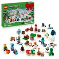 LEGO Minecraft Adventskalender 2025 - Spielzeug für Jungen & Mädchen ab 7 Jahren - 24 Überraschungen inkl. Minifiguren & Mini-Modellen - Kinder Spielset - Gaming Geschenk zum Advent - 21280