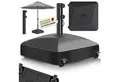 tillvex Sonnenschirm tillvex® Sonnenschirmständer GRAVIA mit Rollen & Bremsen, Schirmständ, & Marktschirm Ø 1,8-3,7m, Ampelschirmständer wetterfest, Schirmständer befüllbar 37 Liter / 56 kg Schirmgewicht Sonnenschirm, Sonnenschirmständer GRAVIA mit Rollen & Bremsen