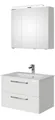 Saphir Badmöbel-Set Trentino 2-tlg Mineralmarmor-Waschtisch,Spiegelschrank mit LED-Leuchte, (3-St), Badmöbel-Set 77cm breit, inkl. Türdämpfer, 3 Türen, 2 Auszügen