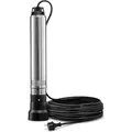 TROTEC Tiefbrunnenpumpe TDP 370 E Brunnenpumpe Wasserpumpe Gartenpumpe Tauchpumpe Pumpe Edelstahl (700 Watt | 5100 l/h | bis zu 40 m Förderhöhe